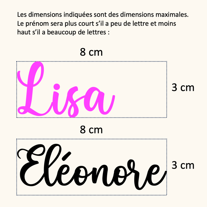Sticker prénom personnalisé autocollant vinyle – gourde, boîte repas ou ordinateur enfant adulte