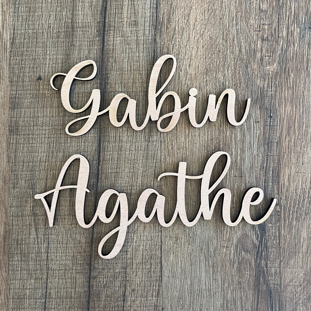 Prénom en bois à personnaliser, décoration porte ou mur chambre d'enfant ou bébé