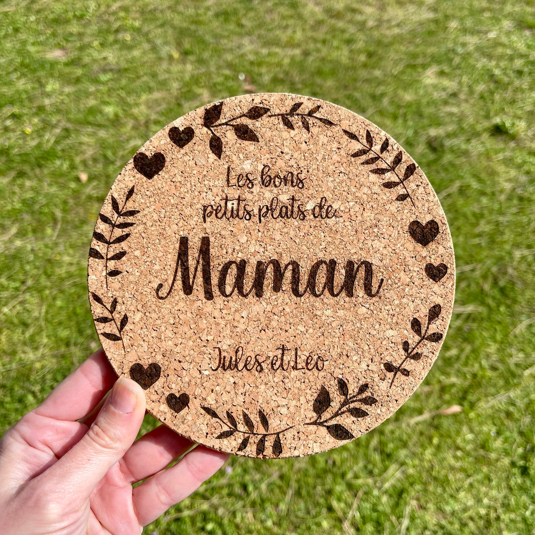 Dessous de plat personnalisé avec le message de votre choix