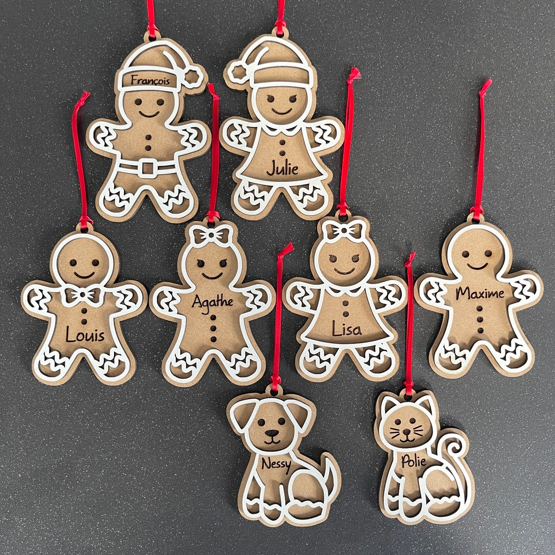 Décoration de sapin de Noël en bonhomme de pain d’épice