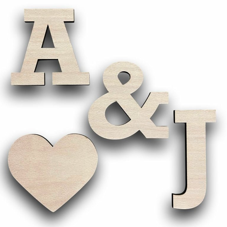 Lettres en bois de hêtre personnalisées