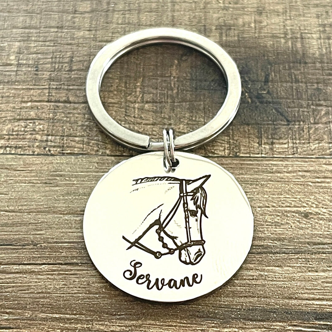 Médaille personnalisée licol pour cheval ou poney