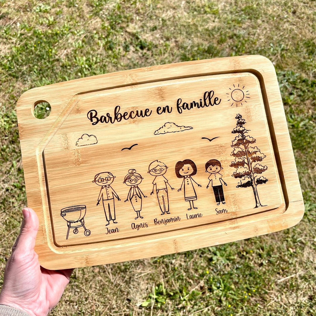 Planche personnalisée famille en bois