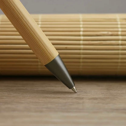 Stylo en Bambou gravé personnalisé en LOT ou à l'unité - Encre bleue ou noire
