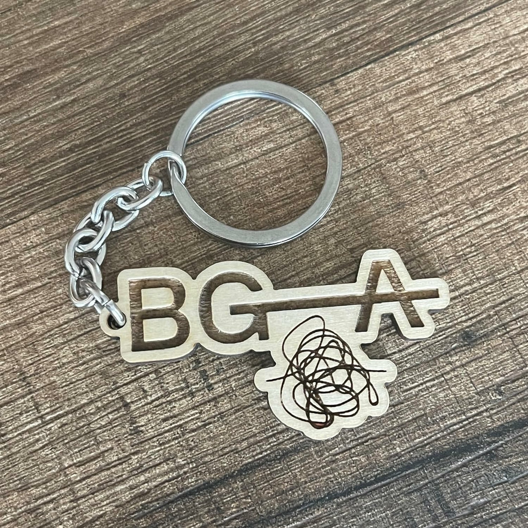 Porte clé personnalisé en bois, avec prénom ou texte