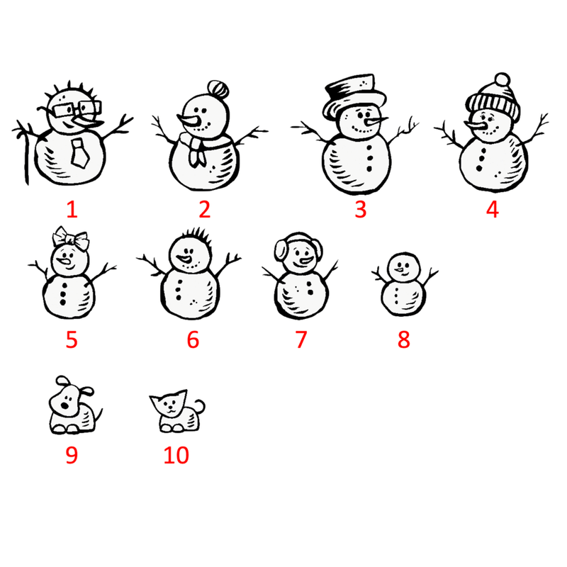 Boule de noël avec bonhommes de neige famille