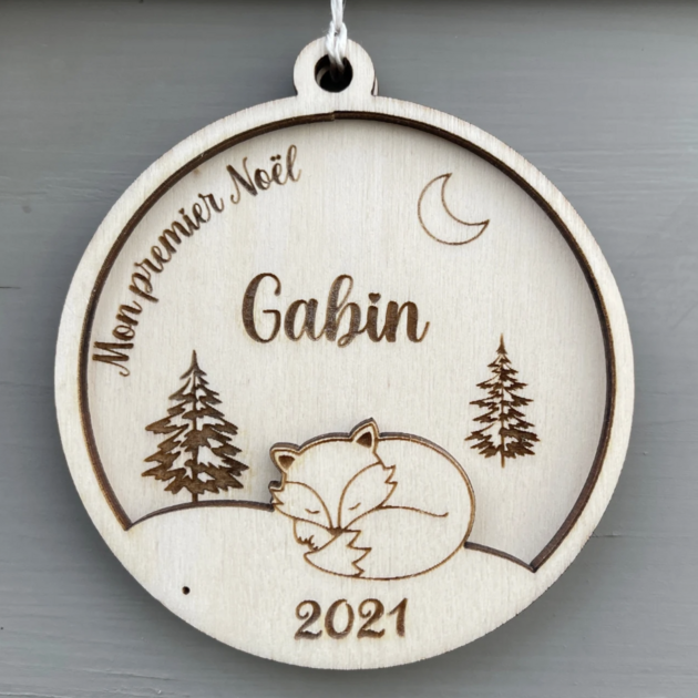 Boule de noël personnalisée premier Noël de bébé