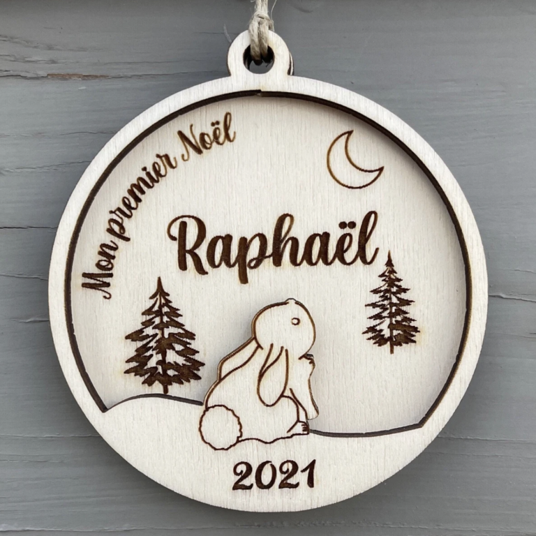 Boule de noël personnalisée premier Noël de bébé