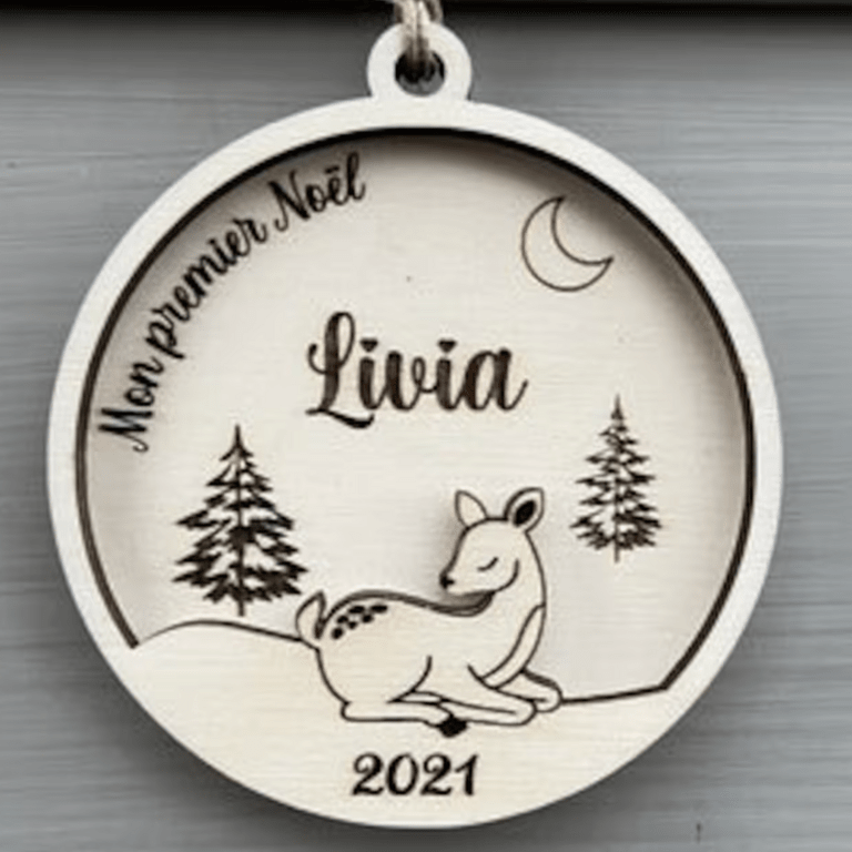 Boule de noël personnalisée premier Noël de bébé