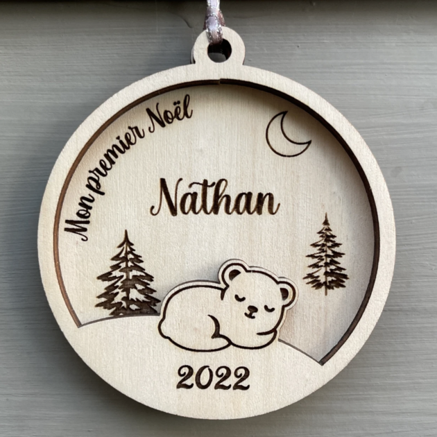 Boule de noël personnalisée premier Noël de bébé