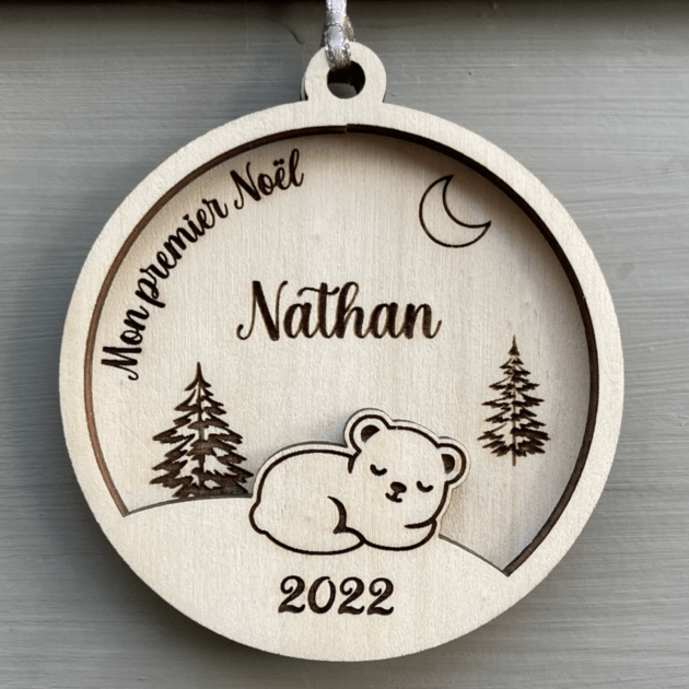Boule de noël personnalisée premier Noël de bébé