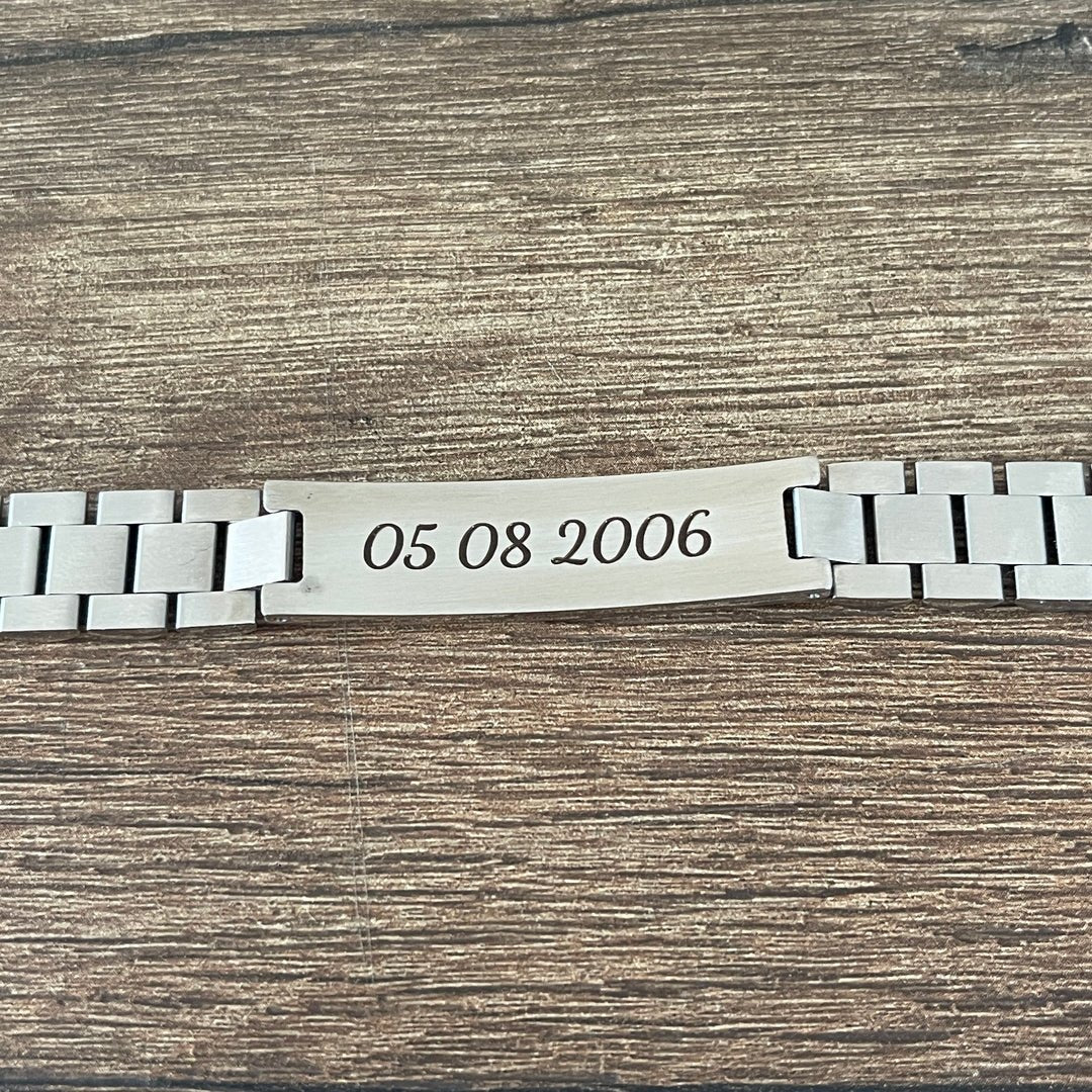 Bracelet Homme Personnalisé - Chaîne Gourmette Élégante en Acier Inoxydable