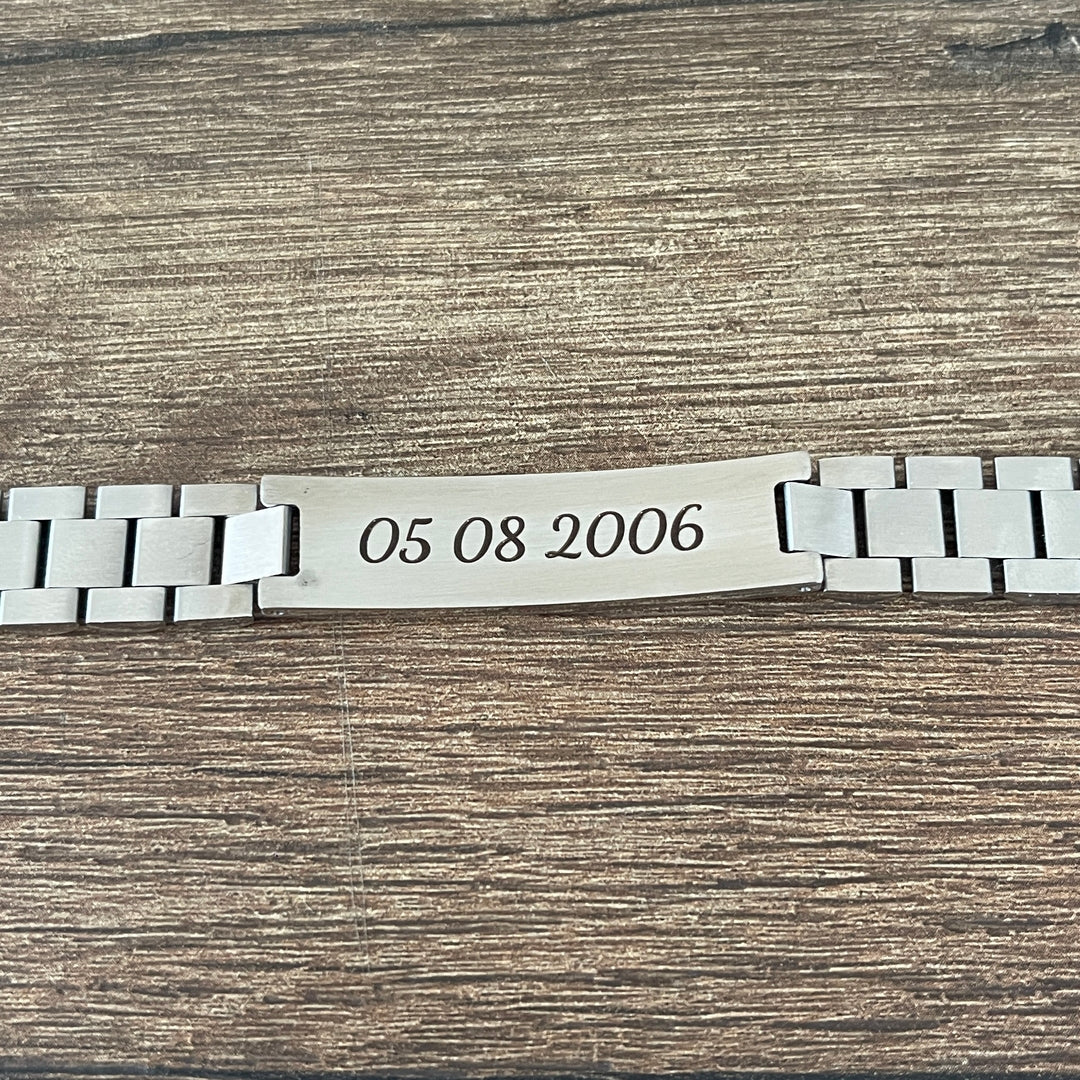 Bracelet Homme Personnalisé - Chaîne Gourmette Élégante en Acier Inoxydable