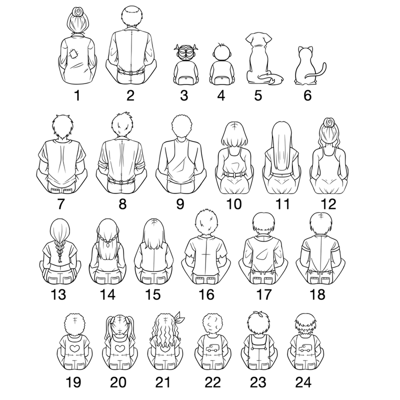 Porte-clés personnalisé ma petite famille