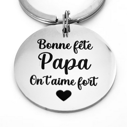 Porte clé personnalisé poing à poing avec prénoms des enfants