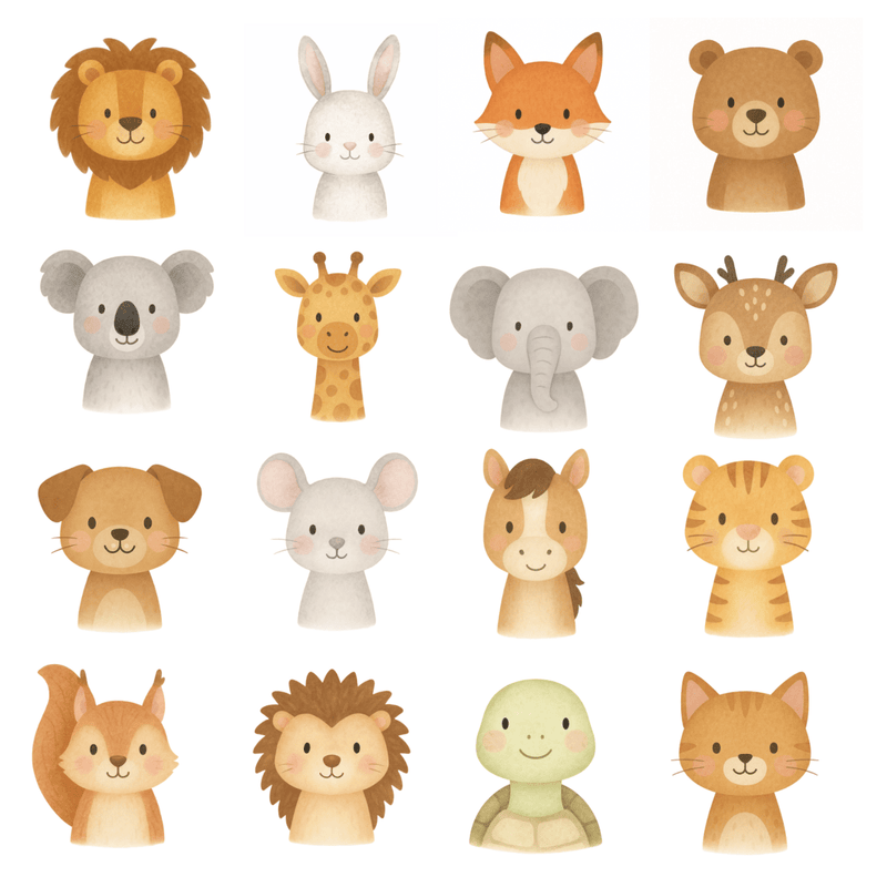 Pochon personnalisé enfant – sac goûter, trousse crèche, rangement prénom et animal au choix, cadeau naissance fille garçon