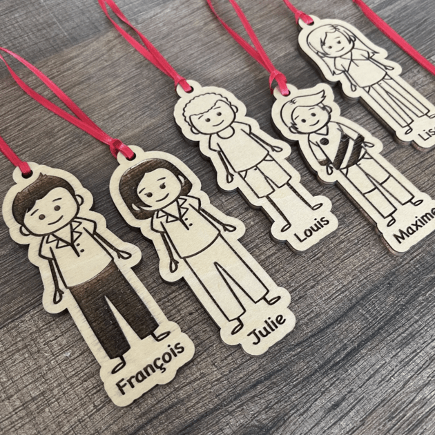 Décorations de Noël en Bois Personnalisées pour Sapin : une alternative originale aux boules de Noël classiques