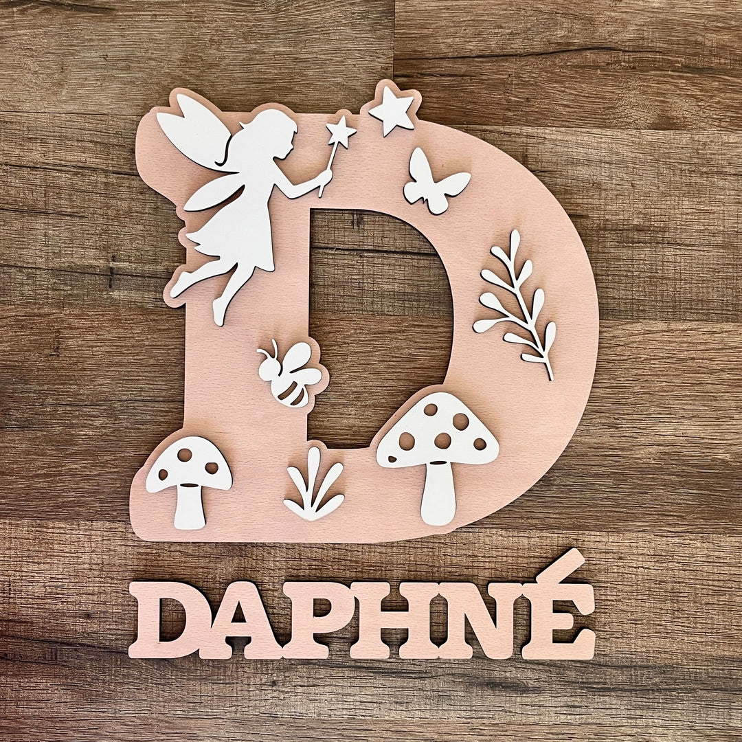 Décoration murale personnalisée en bois, thème astronaute ou fée