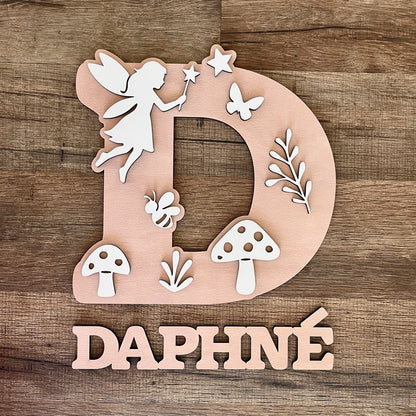 Décoration murale personnalisée en bois, thème astronaute ou fée