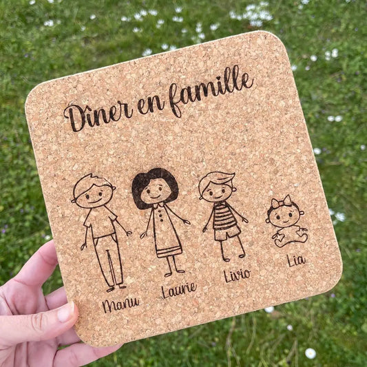 Dessous de plat personnalisé avec la famille de votre choix