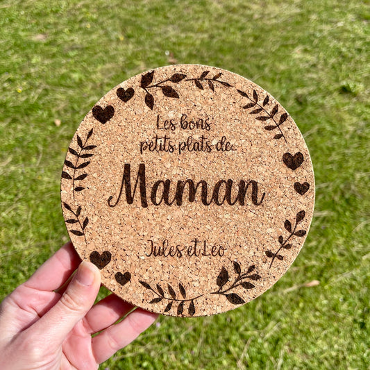 Dessous de plat personnalisé avec le message de votre choix