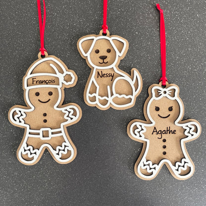 Décoration de sapin de Noël en bonhomme de pain d’épice