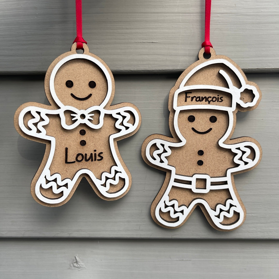 Décoration de sapin de Noël en bonhomme de pain d’épice