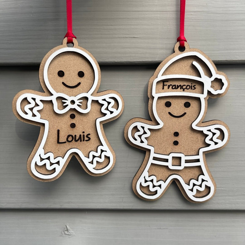 Décoration de sapin de Noël en bonhomme de pain d’épice