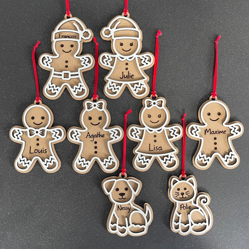 Décoration de sapin de Noël en bonhomme de pain d’épice
