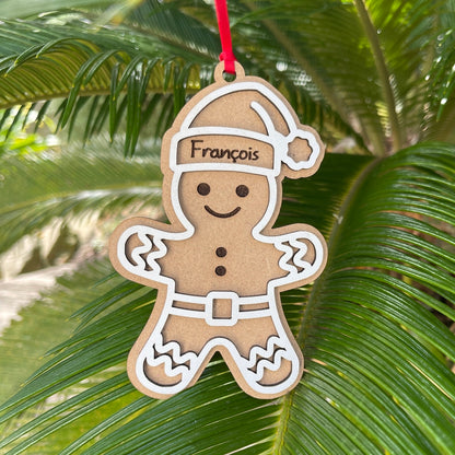 Décoration de sapin de Noël en bonhomme de pain d’épice