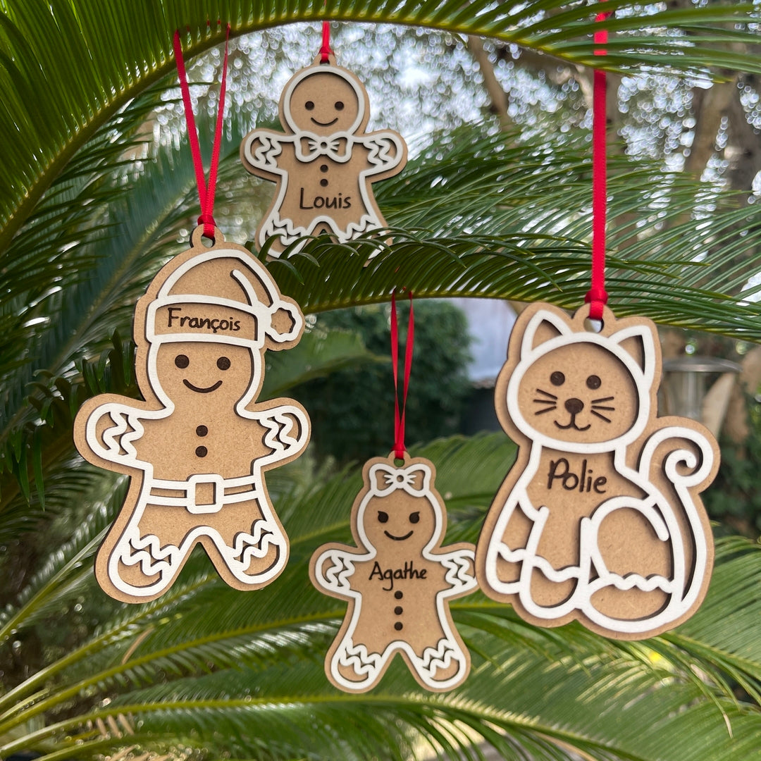 Décoration de sapin de Noël en bonhomme de pain d’épice