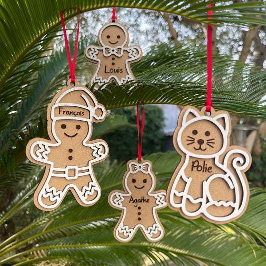 Décoration de sapin de Noël en bonhomme de pain d’épice