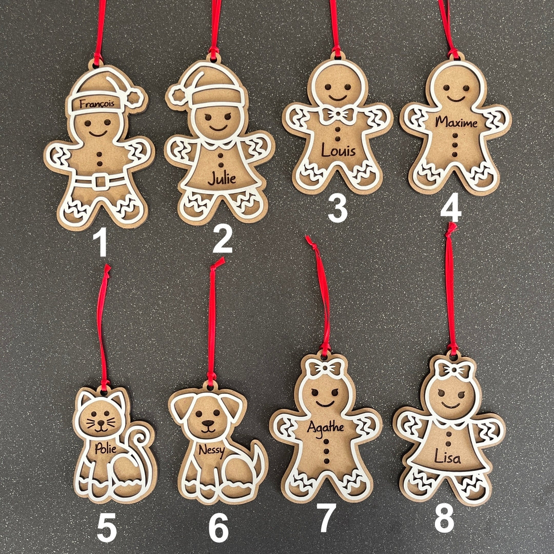 Décoration de sapin de Noël en bonhomme de pain d’épice