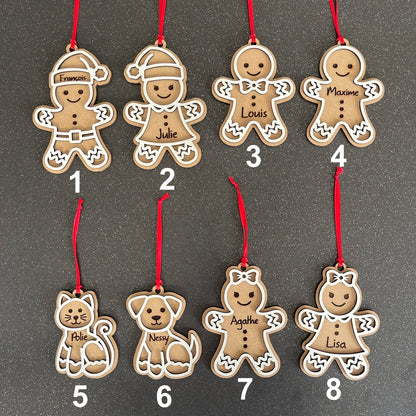 Décoration de sapin de Noël en bonhomme de pain d’épice