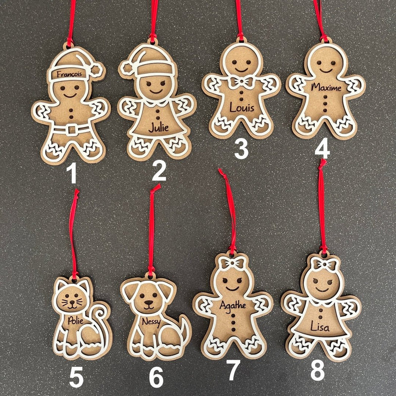 Décoration de sapin de Noël en bonhomme de pain d’épice
