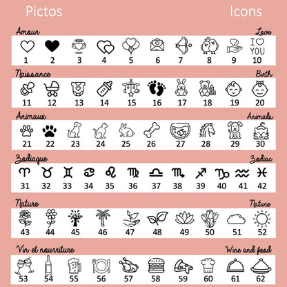 Bouchon de bouteille de vin gravé en bois et liège