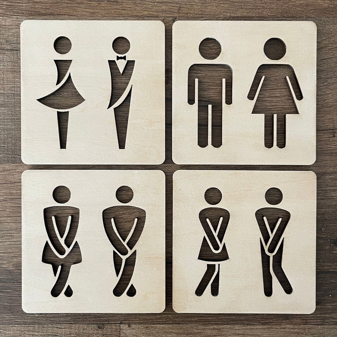 Plaque pour porte WC