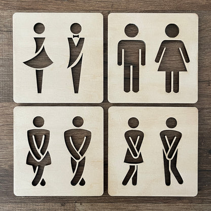 Plaque pour porte WC