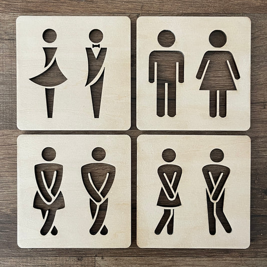 Plaque pour porte WC