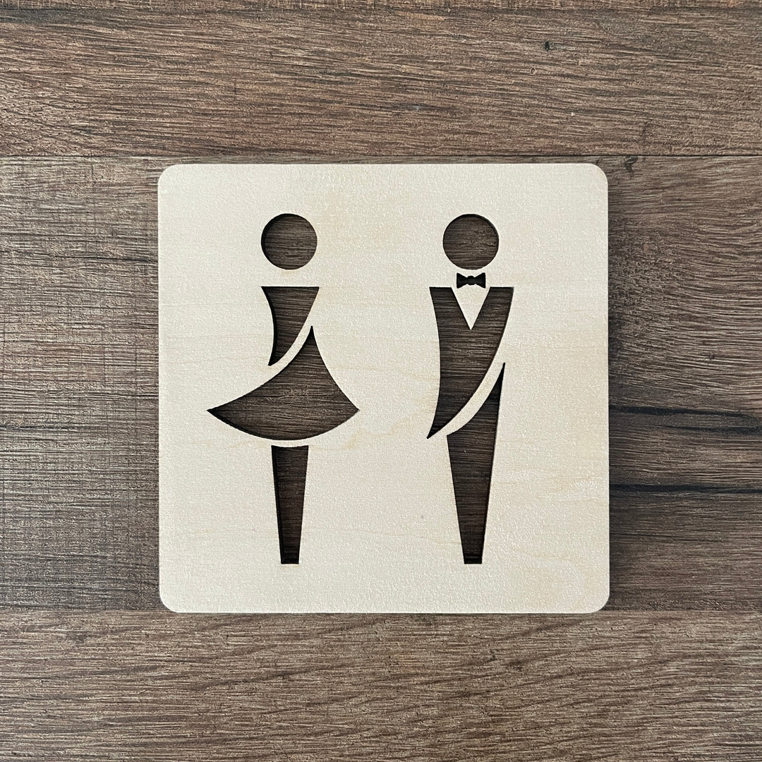 Plaque pour porte WC