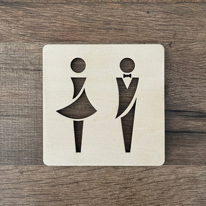 Plaque pour porte WC