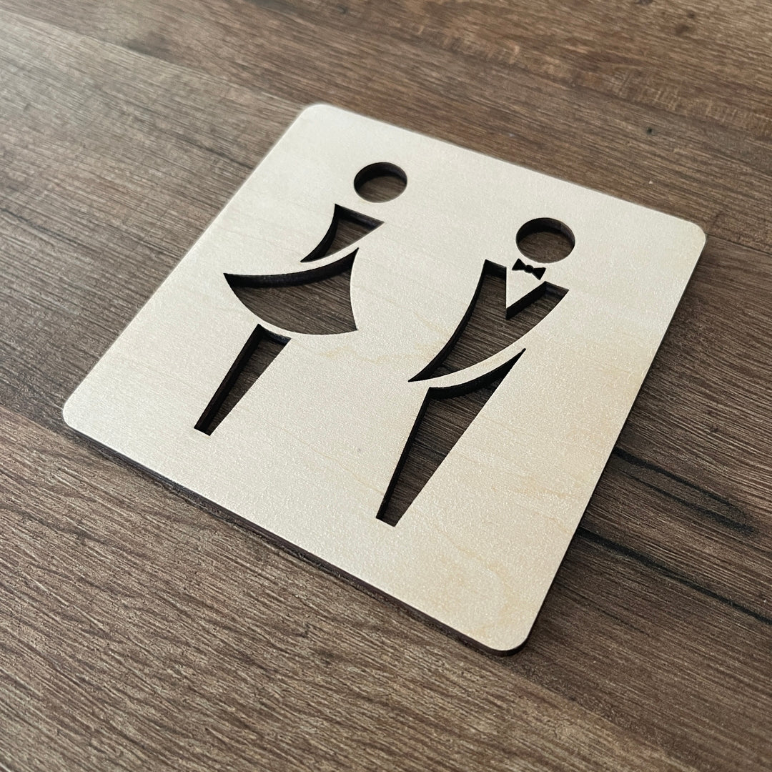 Plaque pour porte WC