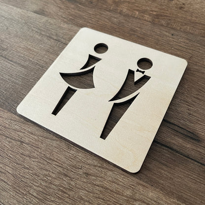 Plaque pour porte WC