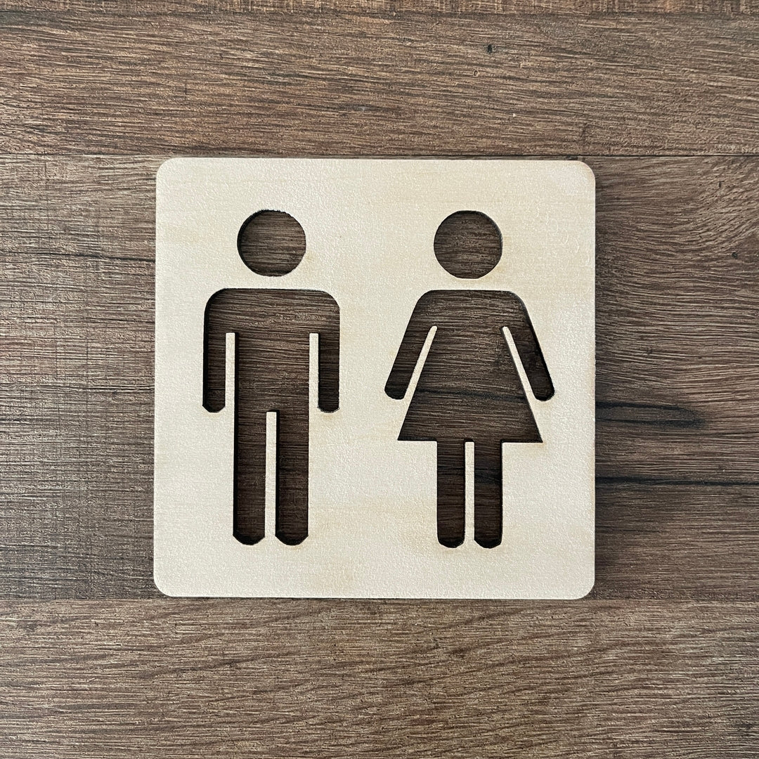 Plaque pour porte WC