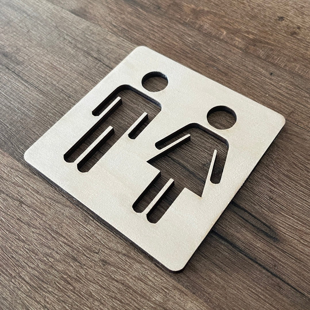 Plaque pour porte WC