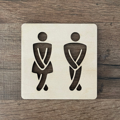 Plaque pour porte WC