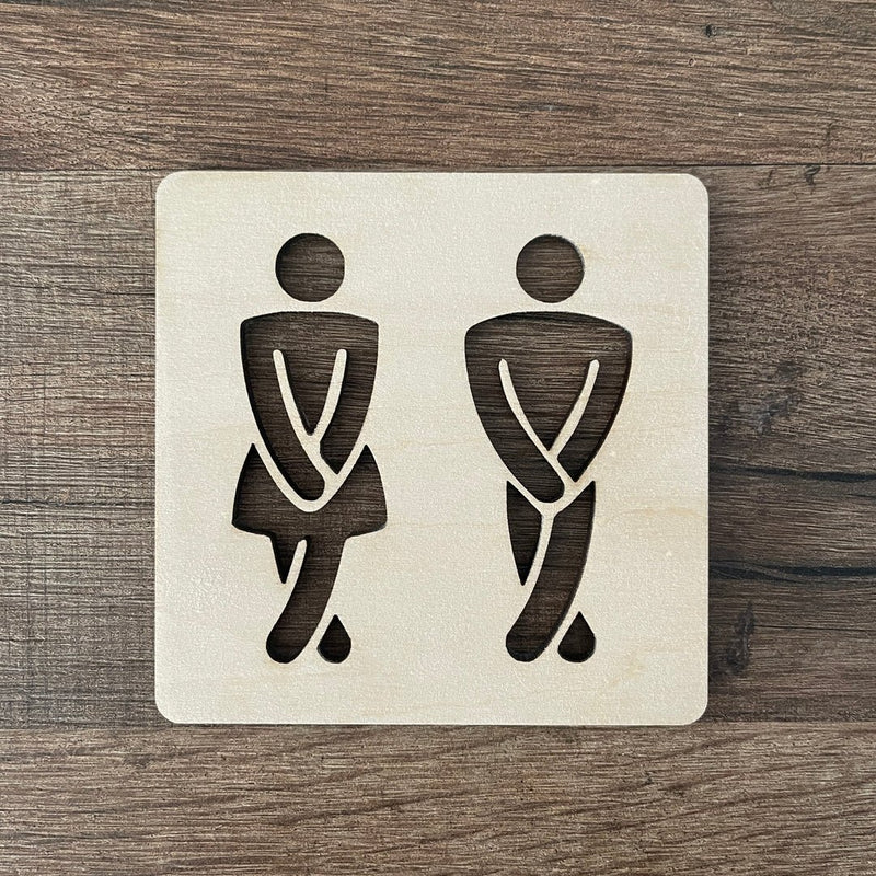 Plaque pour porte WC