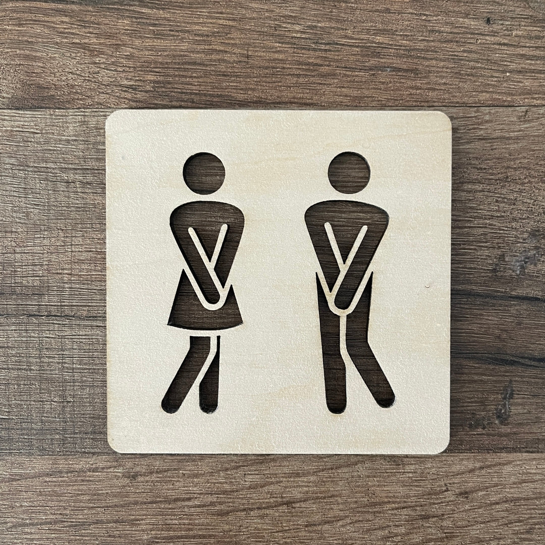 Plaque pour porte WC