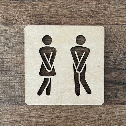 Plaque pour porte WC