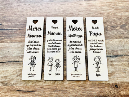 Marque page personnalisé en bois